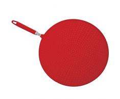 Norpro Grip-EZ Passoire Couvercle Anti-Projections en Silicone, Rouge