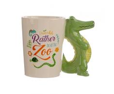 Puckator Zooniverse Tasse en Forme de Crocodile Multicolore 0,363 ML CÃ©ramique Hauteur 11 cm Largeur 14 cm Profondeur 8,5 cm