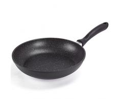 MSV 110427 poele Fonte dalu revetement 28cm, Aluminium/Bakélite Anti Adhésif, Noir/Pierre