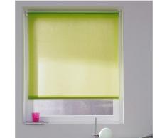 MADECOSTORE Store Enrouleur Tamisant Tissu Uni Vert fougère - L94 x H190cm - Avec perçage