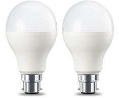 AmazonBasics Ampoule LED Ã baÃ¯onnette B22 A67, 14W (Ã©quivalent ampoule incandescente de 100W), blanc chaud, dimmable - Lot de 2