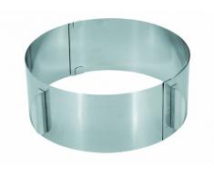 GEFU GE14308 Cercle Ã GÃ¢teaux Extensible avec PoignÃ©e Acier Inoxydable Inox 18,39 x 16,7 x 8,80 cm
