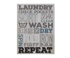 Premier Housewares Panier Ã Linge Plaque Murale, Multicolore