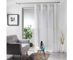 PANNEAU A ANNEAUX 140 x 240 CM VOILE TISSE MILZA BLANC
