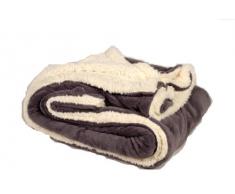 Comptoir du Linge MOU 22GRF Couverture en microfibre 220 x 240 cm Gris Foncé