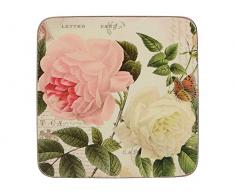 Creative Tops - Lot de 6 Premium Dessous de Verre « Rose Garden » - De qualité supérieure - Dos en liège - 10,5 x 10,5 cm