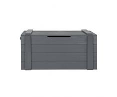 Unico Dennis Coffre de Rangement Gris foncé