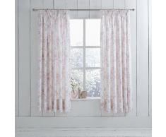 Charlotte Thomas, Amelie, RMCs avec doublure au dos et embrasses, plissés, Polyester-Coton - Rose (rose) - 168 cm x 183 cm (66 x 72)