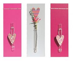 Bruit de cadre B2016 Trio de Barrettes Soliflore - Camaïeu, Multicolore