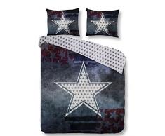 Good Morning Parure de Couette, Coton, Bleu, 220x200x1 cm