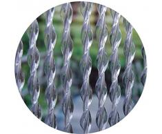 La Tenda Rideau de Porte Gris Transparent 90 x 210 cm