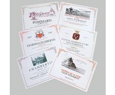 Winkler - 6 sets de table - Décoration table - Tapis de table - Résistant chaleur - Antidérapant - Entretien facile - 100% Polypropylène - Assortis Blanc - Bourgogne