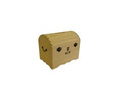 Artemio 14002116 Urne Coffre de Pirate à Décorer, Bois, Multicolore, 36,5 x 32 x 23 cm