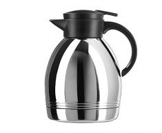 Emsa 628131600 KONSUL Pichet isotherme, fermeture Quick Tip, 1.3 L, (L x B x H): 14,5 x 14,5 x 25 cm, noir