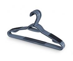 Domopak Living Set 5 Cintre Plastique, Gris, 0,8 x 42 x 21,5 cm