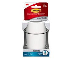 Command Gobelet Porte-brosses Mixte, métal, Blanc, 8.5 x 9.6 x 11.18 cm