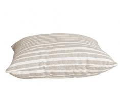 Soleil dOcre Coussin Jacquard, Polyester Coton, Ecru, 40x40x10 cm
