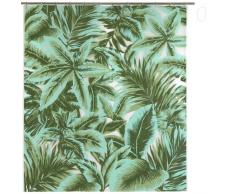 Opportunity Jungle Peva Rideau de Douche avec Anneaux, Plastique, Bleu/Blanc, 180x200x180 cm