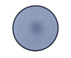 Revol RV649496 Assiette Ã Dessert, Porcelaine, Bleu Cirrus, 21,5 x 21,5 x 2,5 cm