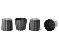 IBILI 828800 Moule Canele 4 U, Acier, Noir, 6 x 6 x 5 cm