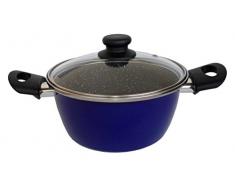 Wurko 01108124 Casserole RevÃªtement antiadhÃ©sif Finition Pierre 20 cm Bleu