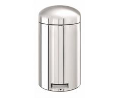 Brabantia 348389 Retro Bin Poubelle à Pédale Seau Intérieur Plastique 12 L Brilliant Steel