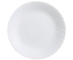 Dajar Assiette feston, Verre, Blanc, 30Â cm cm