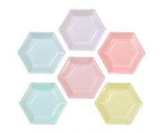 Talking Tables Petites Assiettes Jetables En Papier Pastel Pour Fetes, Anniversaires et Fetes De Naissance.