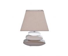 HOMEA 6LCE079TA LAMPE, CERAMIQUE, 40 W, Taupe, L. L.25l.13H.32CM