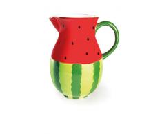 Excelsa Watermelon Pichet, céramique, rouge et vert
