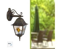 Brilliant 43882/86 Applique Extérieure Descendante Jason Noir Doré E27 60 W