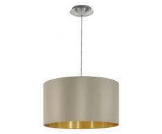 EGLO 31602 Suspension, DiffÃ©rents matÃ©riaux, E27, Or, Taupe