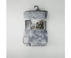 douceur dintérieur plaid 125x150cm imitation fourrure antartic gris
