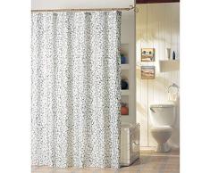 MSV 140115 Rideau de Douche Polyester + Plastique 180 x 200 x 0,1 cm - 12 anneaux inclus