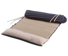 Ligne Décor Matelas roulé 60 x 170 cm bicolore Garden taupe/anthracite