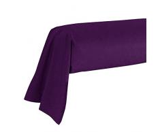 AtmosphÃ¨re 560218 Atmo Taie de Traversin Uni Poly Coton Violet 185 x 85 cm