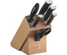 Zwilling 33414-000-0 Twin Four Star Bloc de Couteaux Bois Naturel 7 piÃ¨ces
