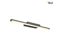 SLV GLENOS Lampe Lampe de miroir LED, 3000Â K, aluminium/verre acrylique, 17Â W, noir, 61.4Â x 8Â x 3,6Â cm