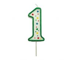 PME CA051 Bougie, Plastique, Vert, 3,5 x 1 x 4,3 cm