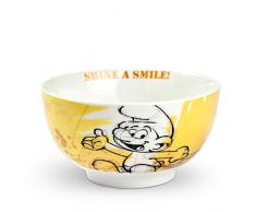 I Puffi PPU91/1G Bol modèle Puffo Felice, Porcelaine, Jaune
