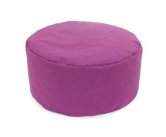 Thedecofactory Pouf Rond, Polyester, Violet, 40x40x20 cm