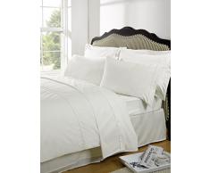 Highams de 100% Coton Ã©gyptien Uni Drap Plat, Coton, crÃ¨me, King, 275Â x 275Â cm