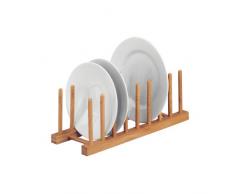 Zeller 25278 Support en Bambou pour Assiettes, Brun, 34 x 12,5 x 12 cm