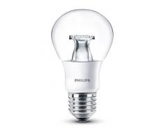 Philips Lighting , La lampe Ã LED WarmGlow remplace 6W = 40W, E27, blanc chaud (2200-2700 Kelvin), 470 Lumens, dimmable , Transparent