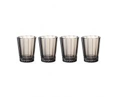 Villeroy & Boch Opéra Smoke Verre à eau, Lot de 4, 315 ml, Cristal, Transparent/Gris