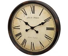 Fox and Simpson Grand Central Station Horloge Murale CrÃ¨me Taille XL 50 cm 50,8 cm