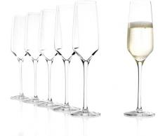 EXPERIENCE Flûte à Champagne, Lot de 6, Transparent