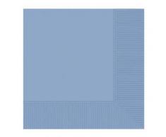 amscan 33 cm - 2 Couches-Lot de 20 Serviettes de Table Bleu Pastel