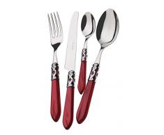 Bugatti ALC3M-S4250 Aladdin Ménagère de 24 Pièces Service de Table Acier/ABS Bordeaux 39 x 27 x 5 cm