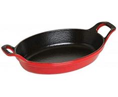 Staub 1302306 Plat Ovale Empilable Fonte Cerise 24 cm